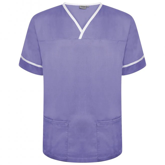Behrens Unisex Plain Smart Scrub Top with Contrast Trim (NSTT) - Image 10