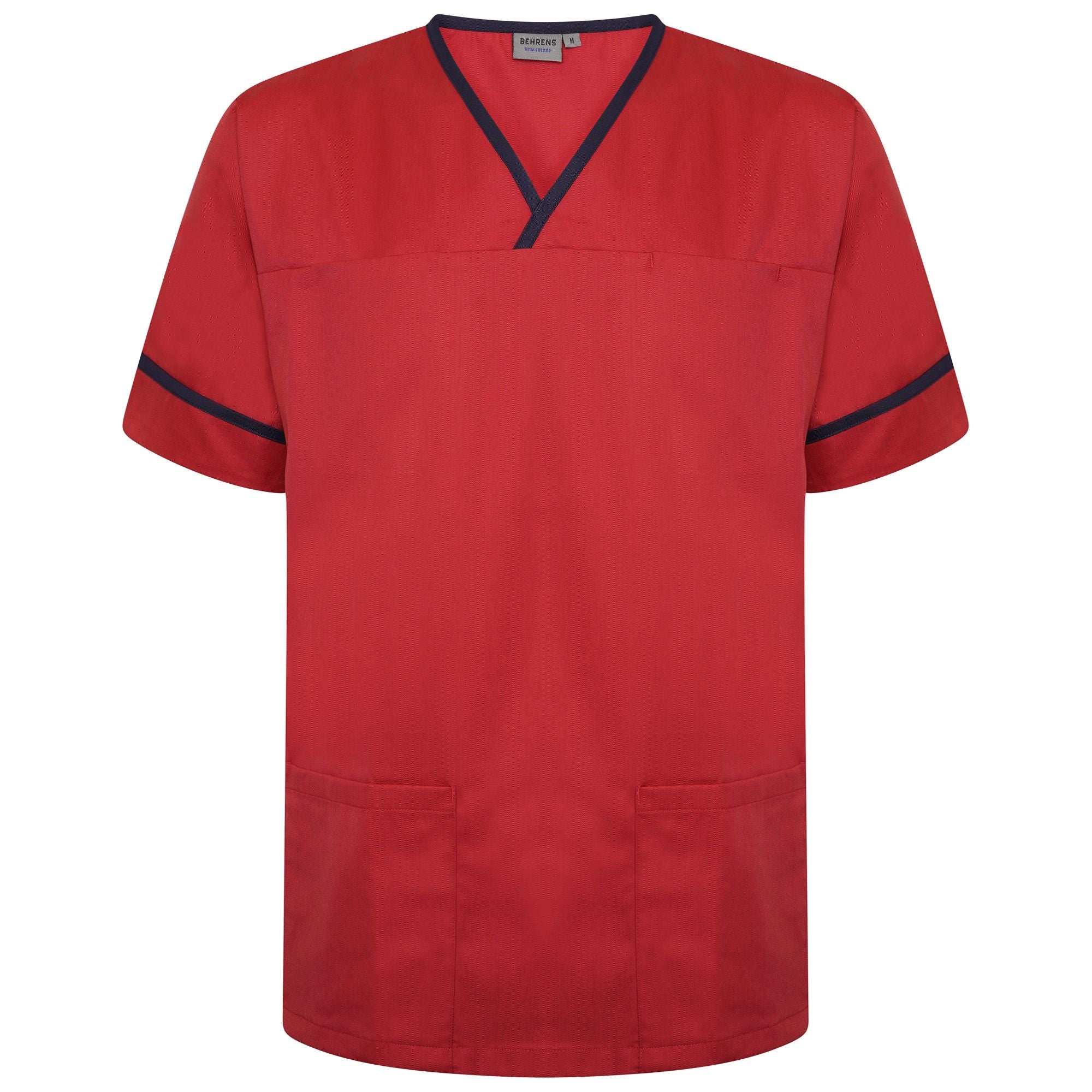 Behrens Unisex Plain Smart Scrub Top with Contrast Trim (NSTT) - Image 11