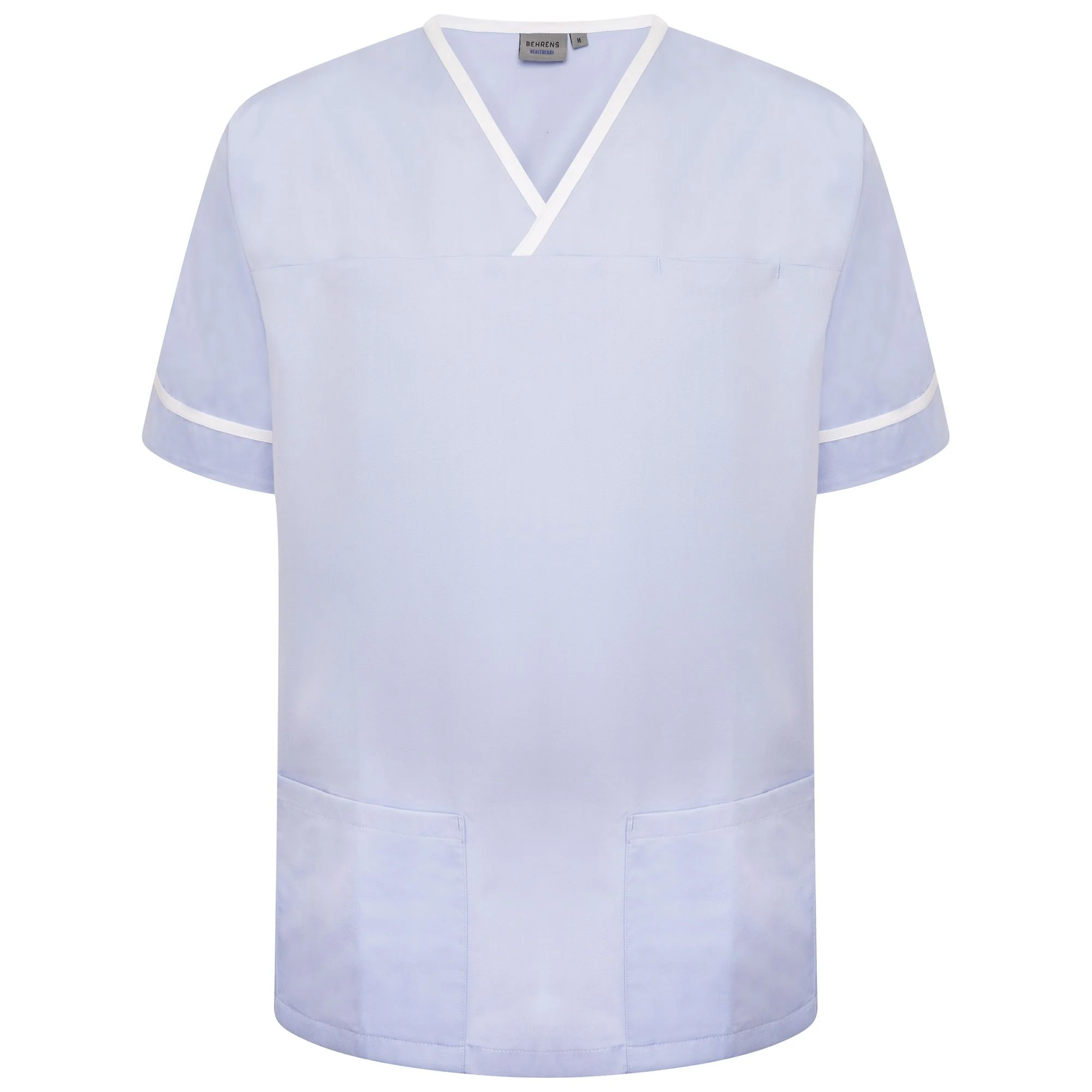 Behrens Unisex Plain Smart Scrub Top with Contrast Trim (NSTT) - Image 13