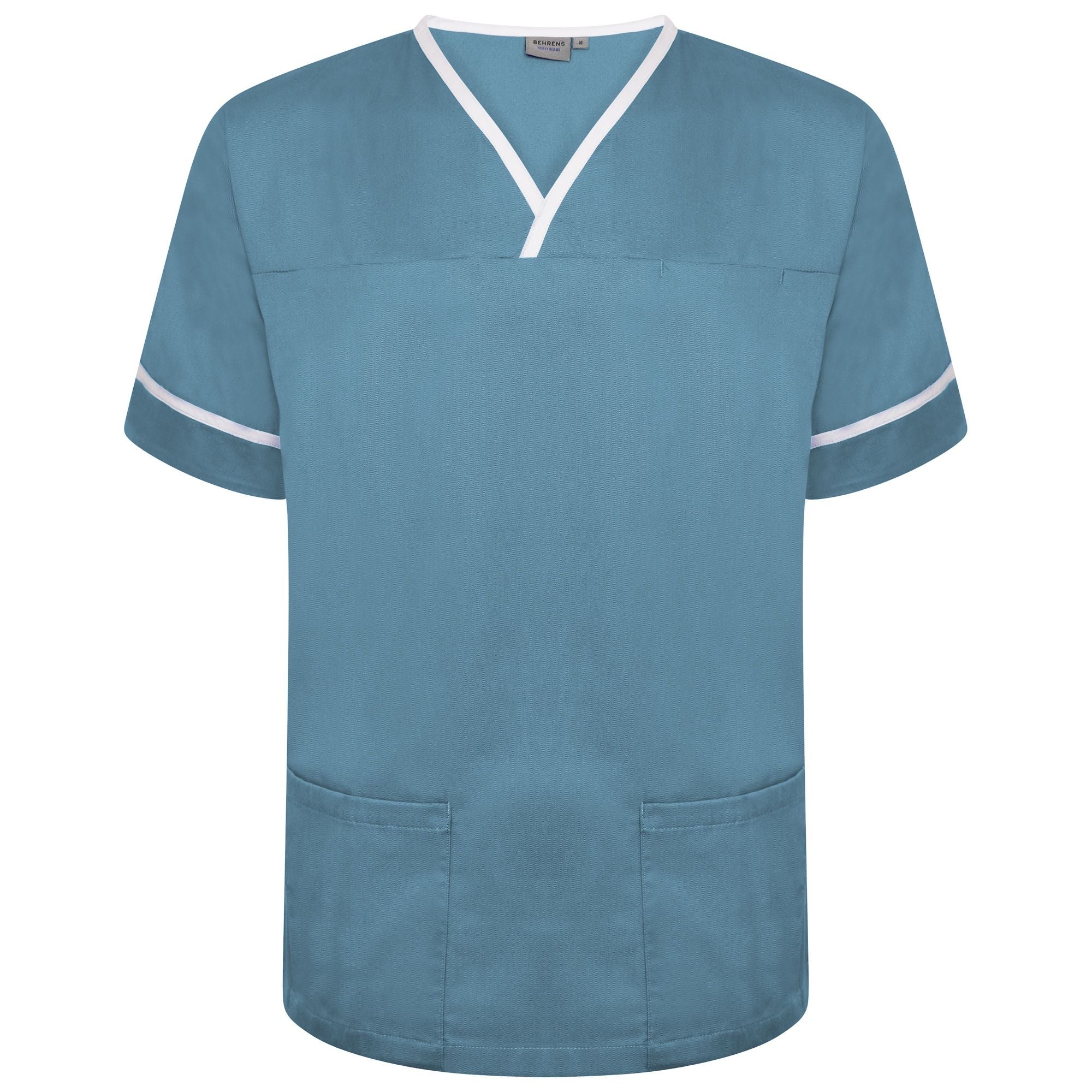 Behrens Unisex Plain Smart Scrub Top with Contrast Trim (NSTT) - Image 14