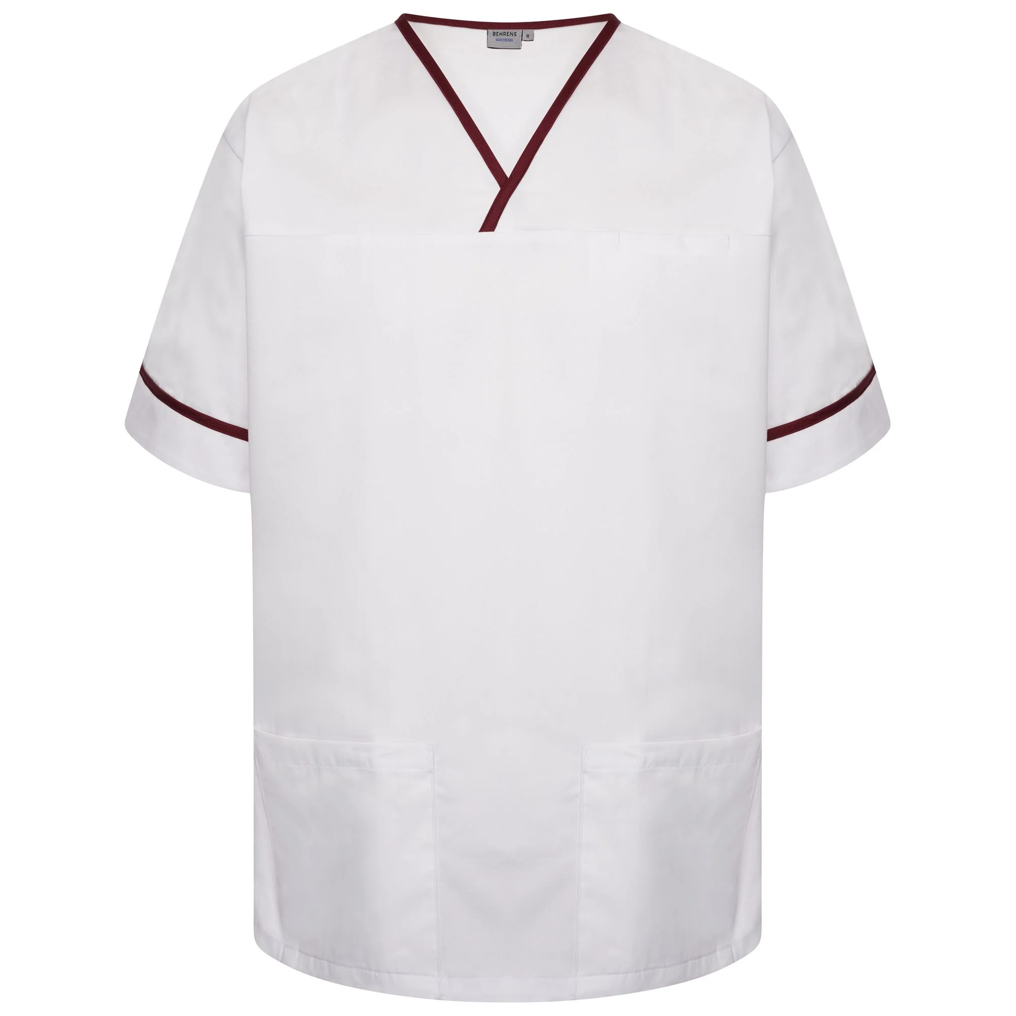 Behrens Unisex Plain Smart Scrub Top with Contrast Trim (NSTT) - Image 16
