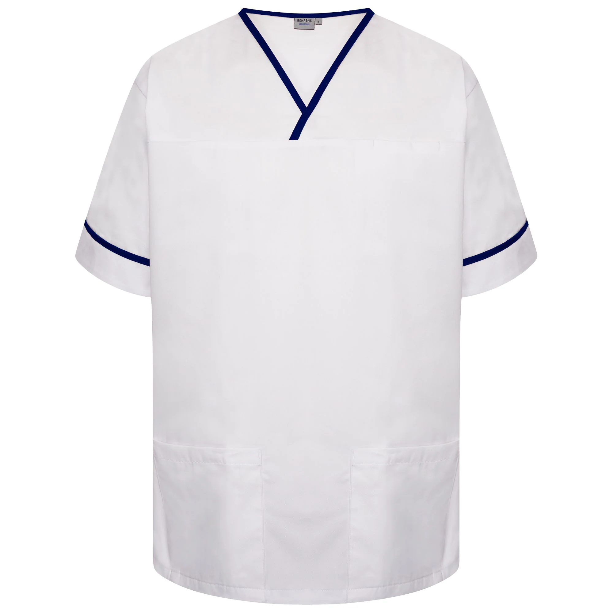 Behrens Unisex Plain Smart Scrub Top with Contrast Trim (NSTT) - Image 17