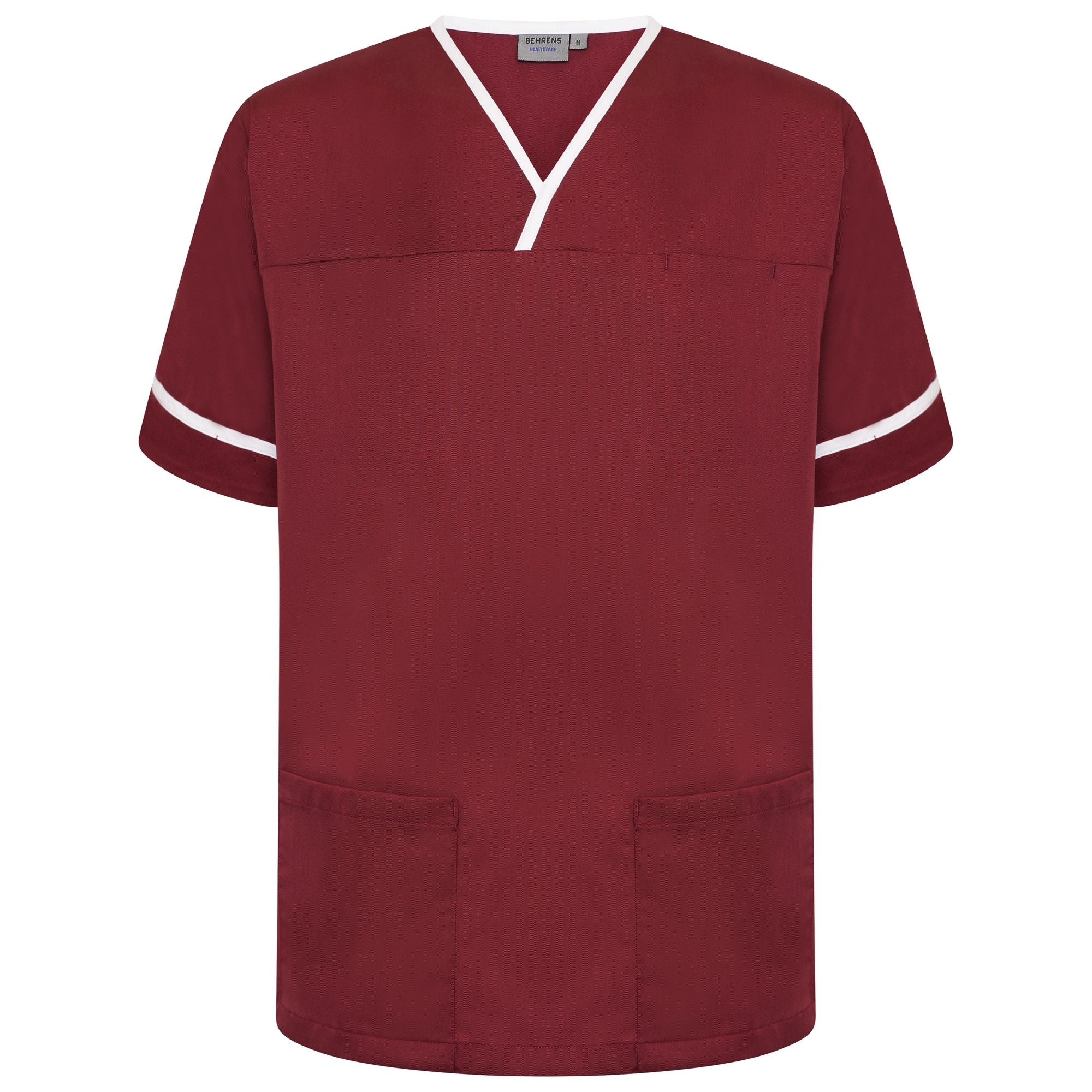 Behrens Unisex Plain Smart Scrub Top with Contrast Trim (NSTT) - Image 5