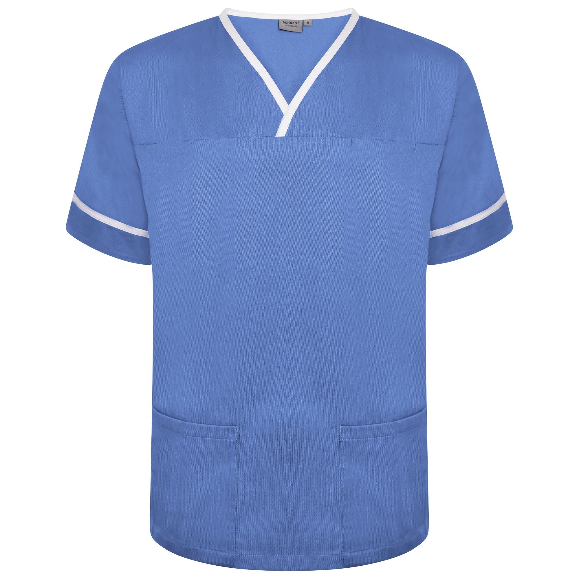 Behrens Unisex Plain Smart Scrub Top with Contrast Trim (NSTT) - Image 6