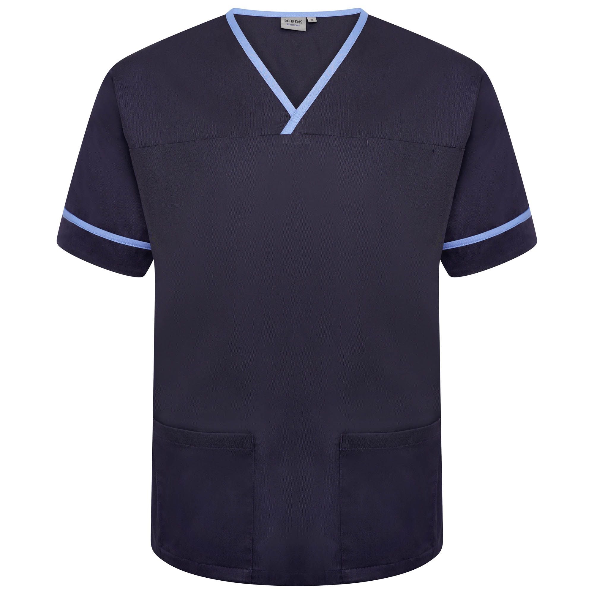 Behrens Unisex Plain Smart Scrub Top with Contrast Trim (NSTT) - Image 7