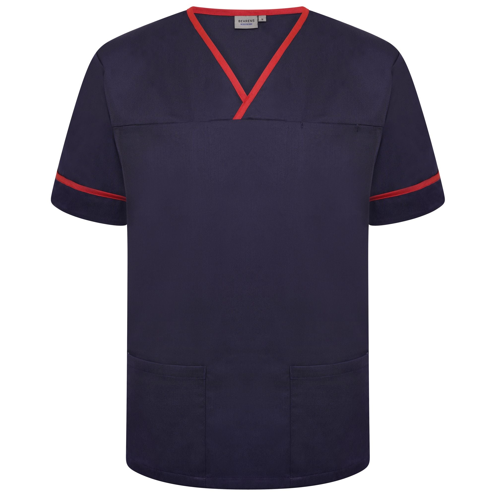 Behrens Unisex Plain Smart Scrub Top with Contrast Trim (NSTT) - Image 8