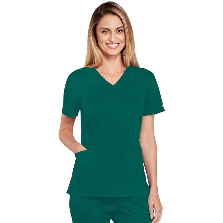 Cherokee Core stretch V neck ladies top (WWE4727)