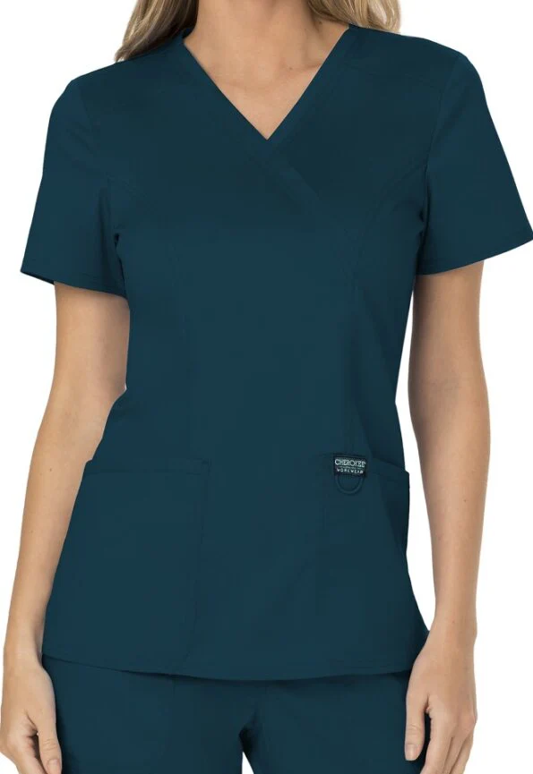 Cherokee Revolution mock wrap stretch top WW610 - Image 10
