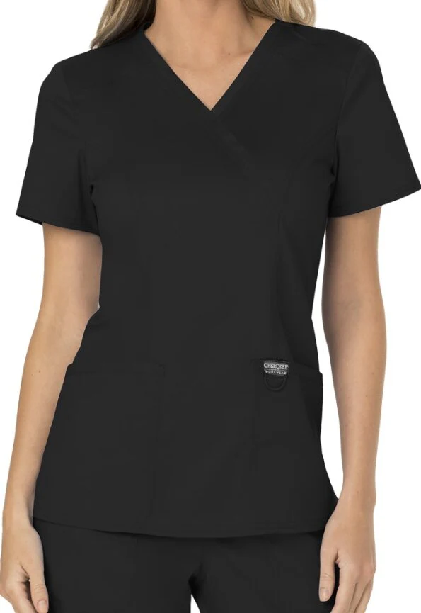 Cherokee Revolution mock wrap stretch top WW610 - Image 11