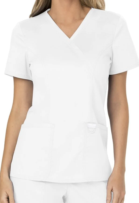 Cherokee Revolution mock wrap stretch top WW610 - Image 3