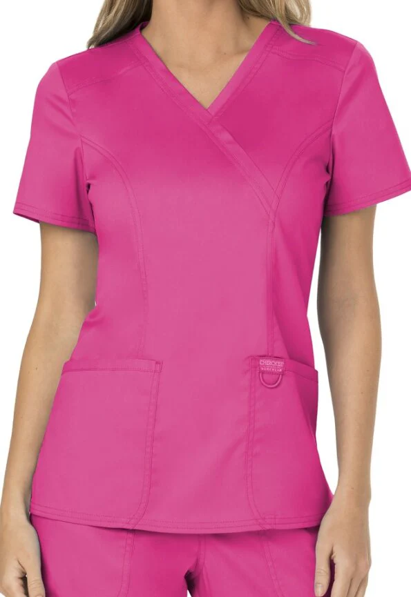 Cherokee Revolution mock wrap stretch top WW610 - Image 7