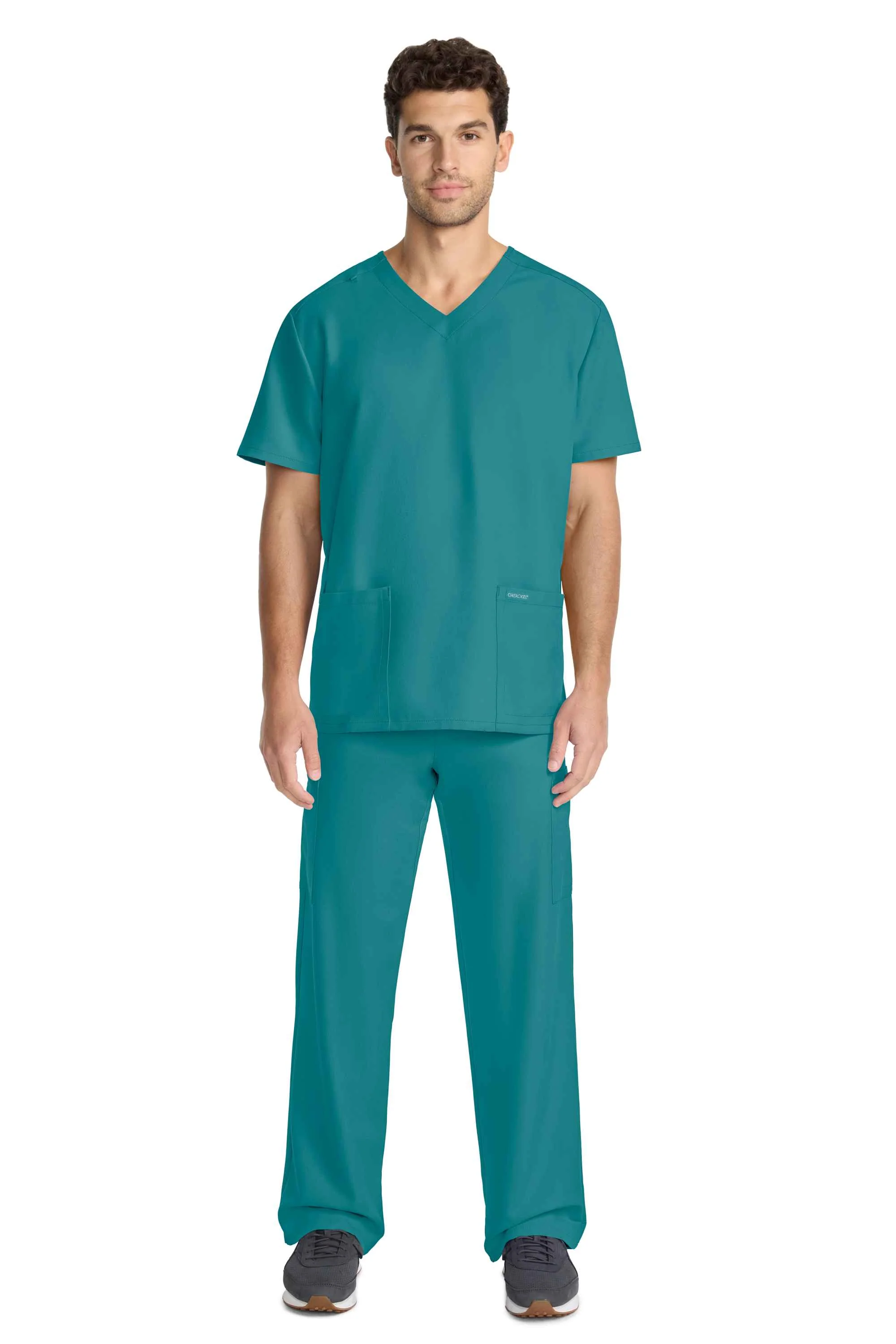 Cherokee Workwear Originals Ultra Unisex 2-Pocket V-Neck Scrub Top (CKE00014A) - Image 10