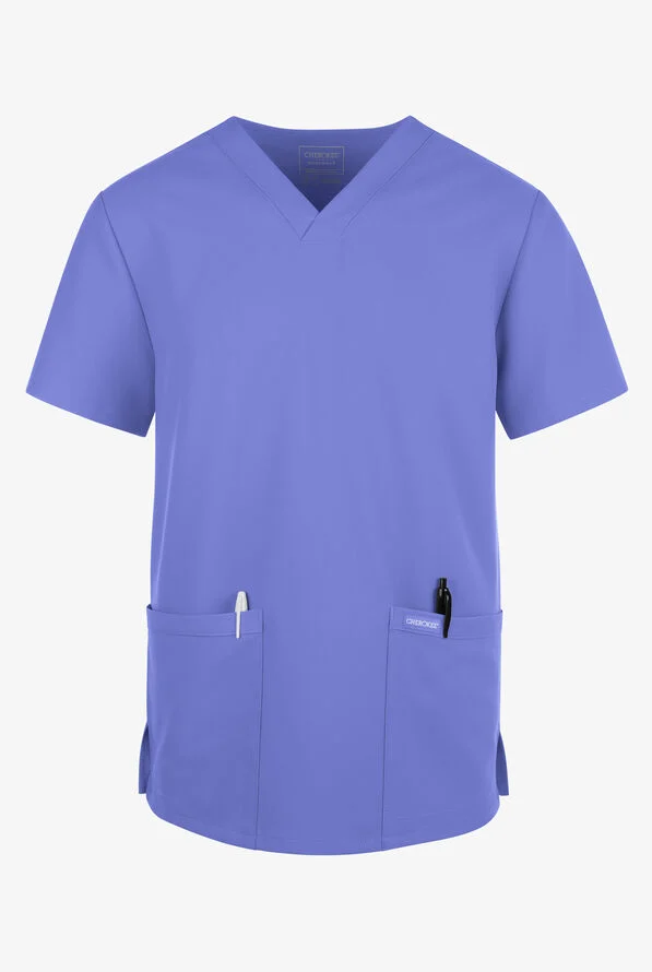 Cherokee Workwear Originals Ultra Unisex 2-Pocket V-Neck Scrub Top (CKE00014A) - Image 4