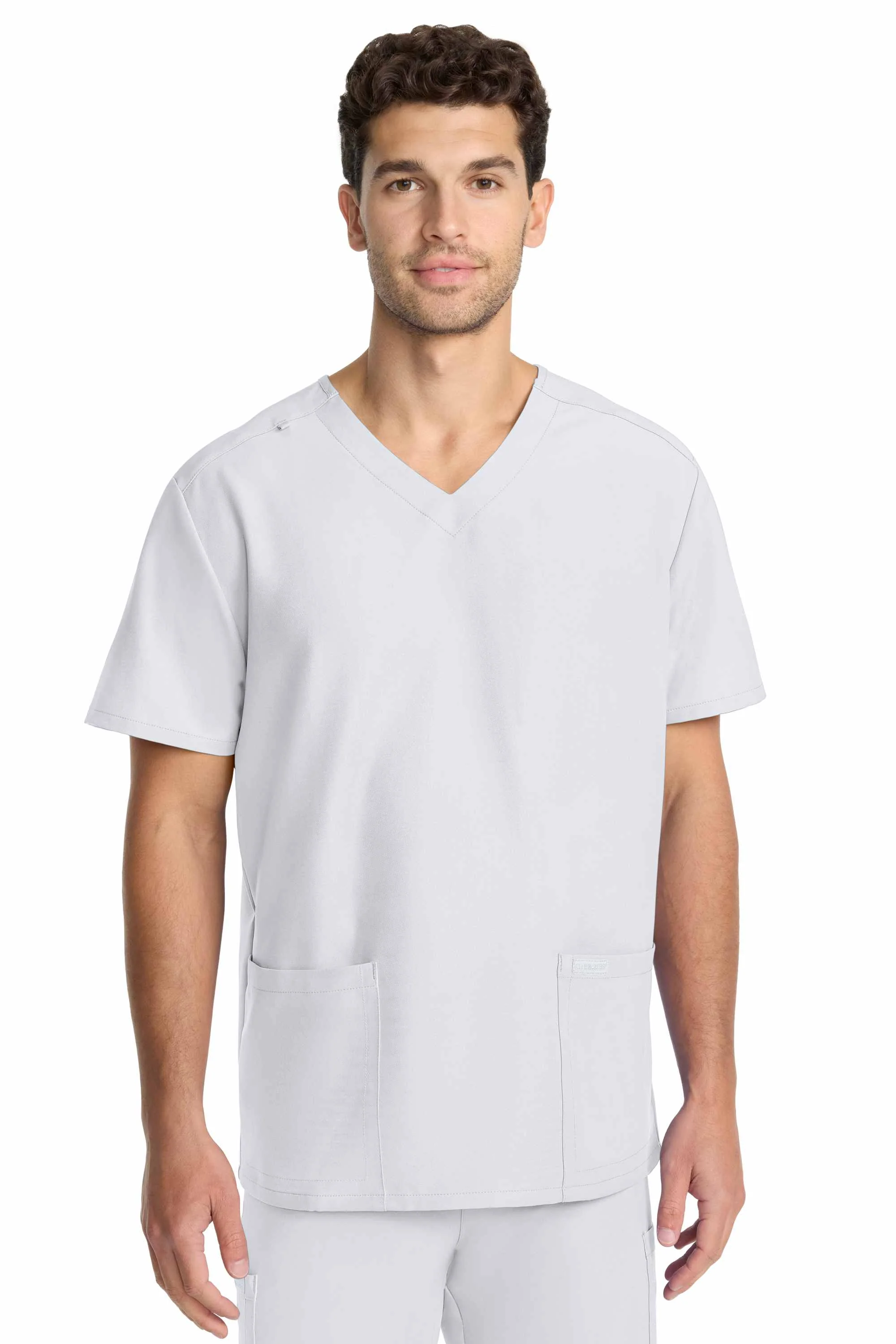 Cherokee Workwear Originals Ultra Unisex 2-Pocket V-Neck Scrub Top (CKE00014A) - Image 9