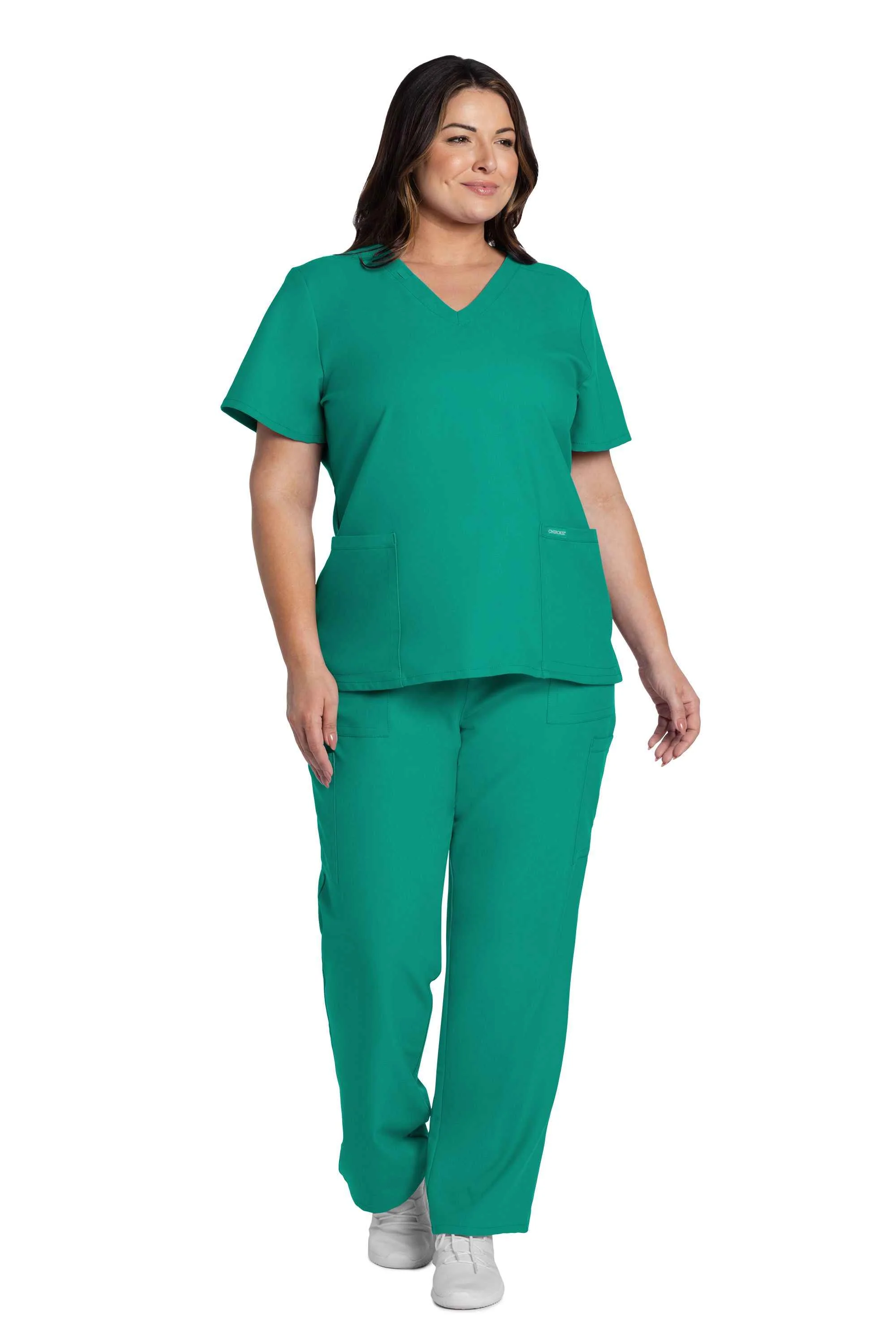 Cherokee Workwear Originals Ultra Women's 2-Pocket V-Neck Scrub Top (CKE953A) - Image 11