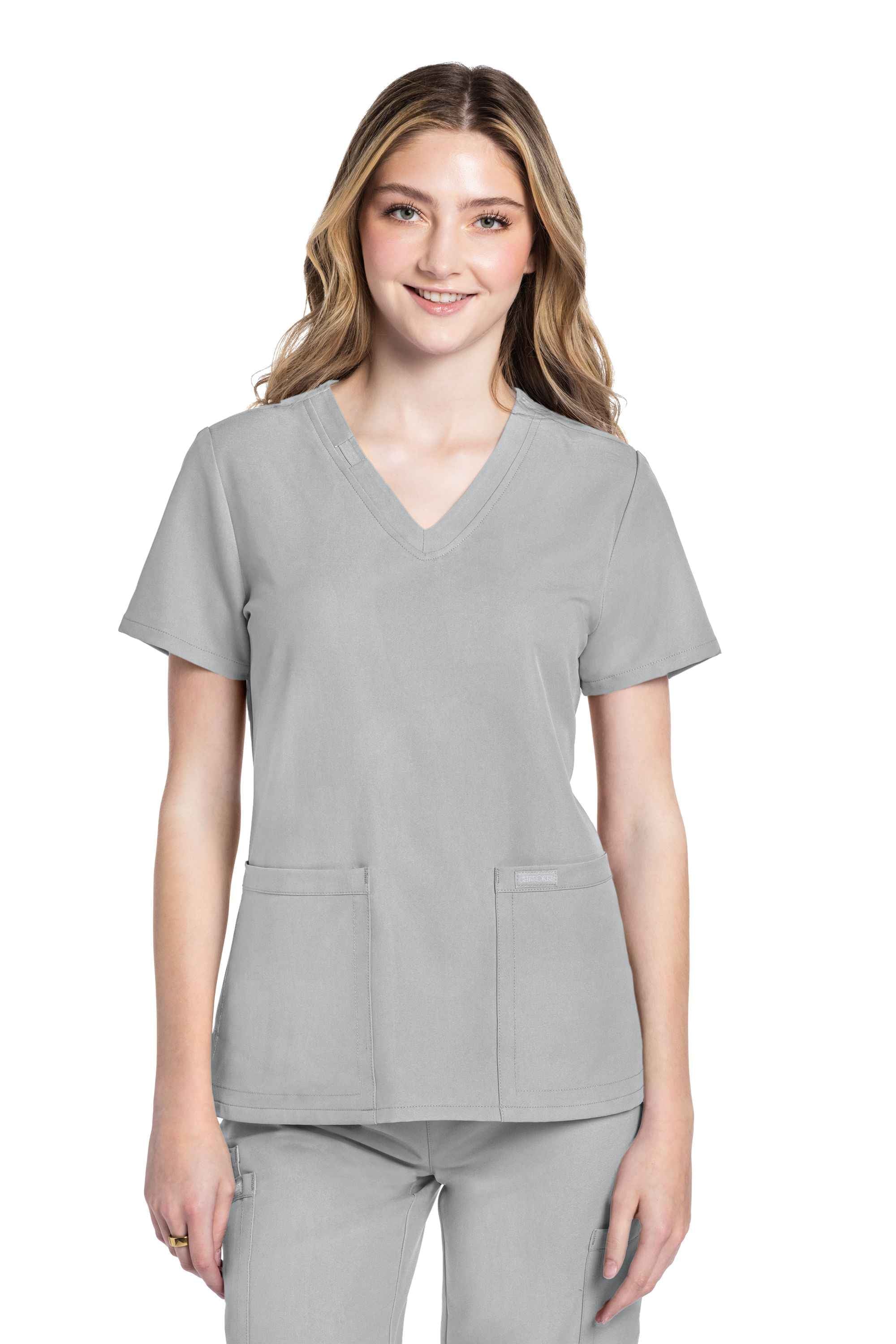 Cherokee Workwear Originals Ultra Women's 2-Pocket V-Neck Scrub Top (CKE953A) - Image 20