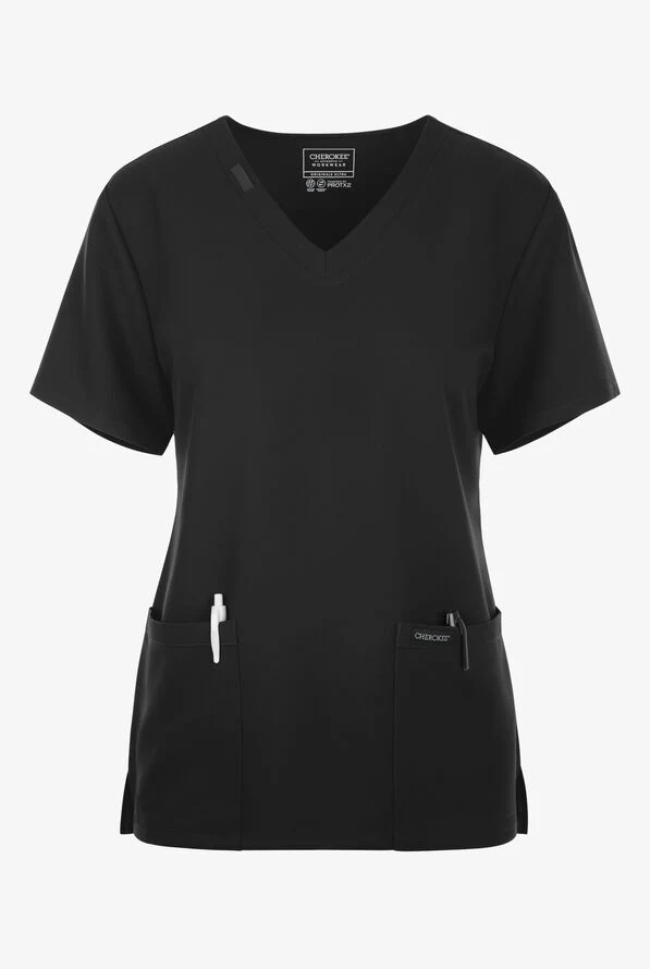 Cherokee Workwear Originals Ultra Women's 2-Pocket V-Neck Scrub Top (CKE953A) - Image 6