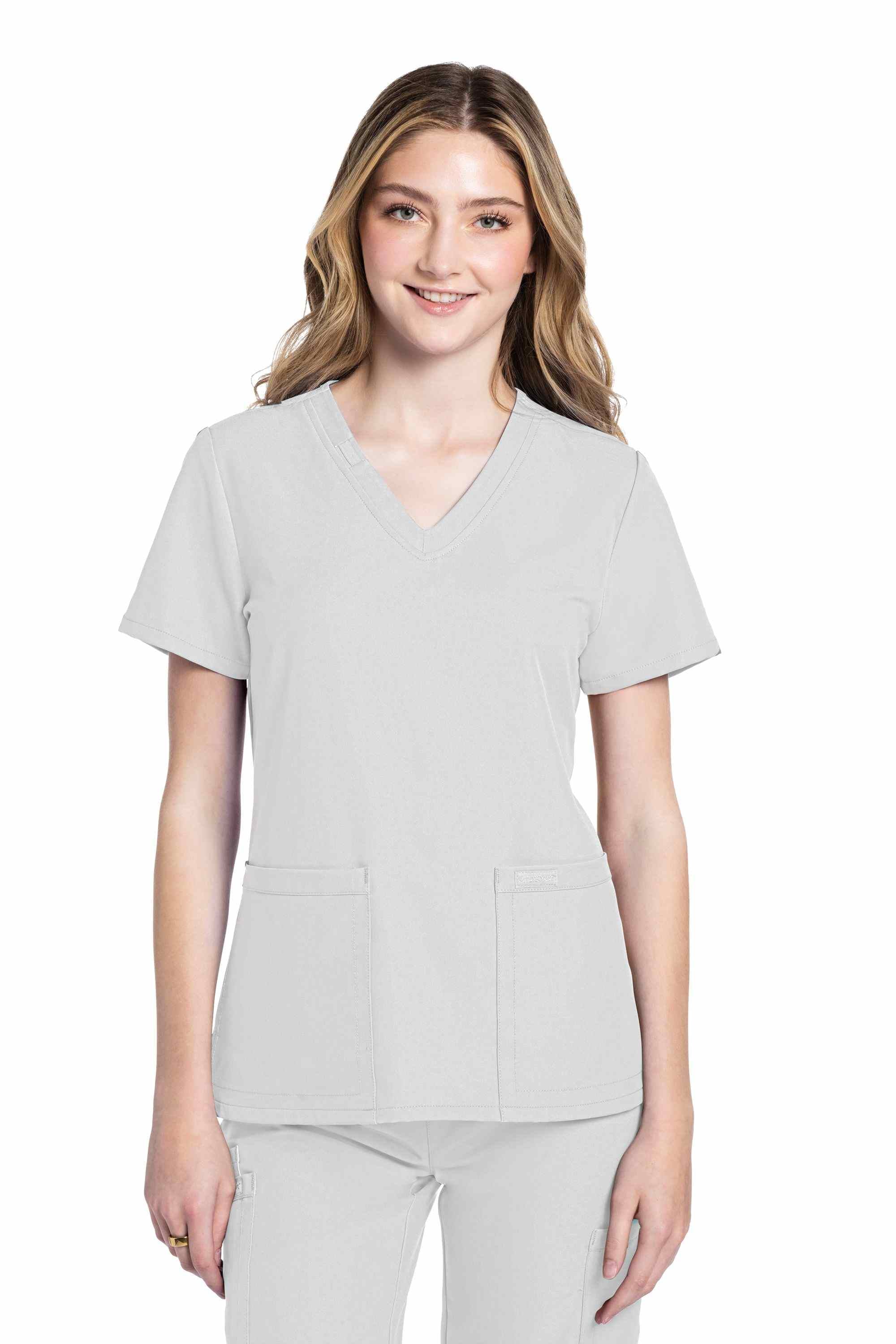 Cherokee Workwear Originals Ultra Women's 2-Pocket V-Neck Scrub Top (CKE953A) - Image 9