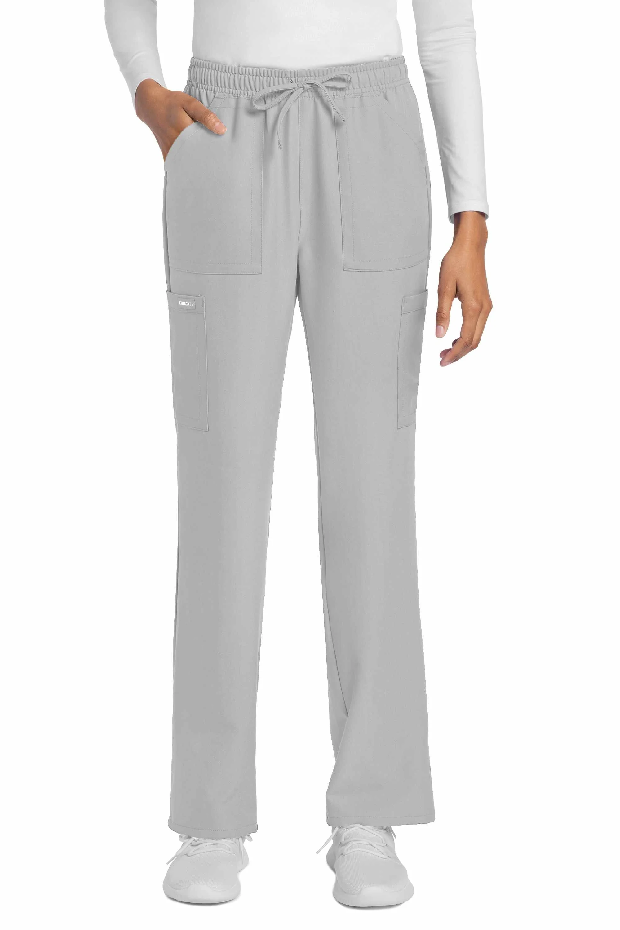 Cherokee Workwear Originals Ultra Women's 4-Pocket Drawstring Cargo Scrub Pants (CKE272A) - Image 11