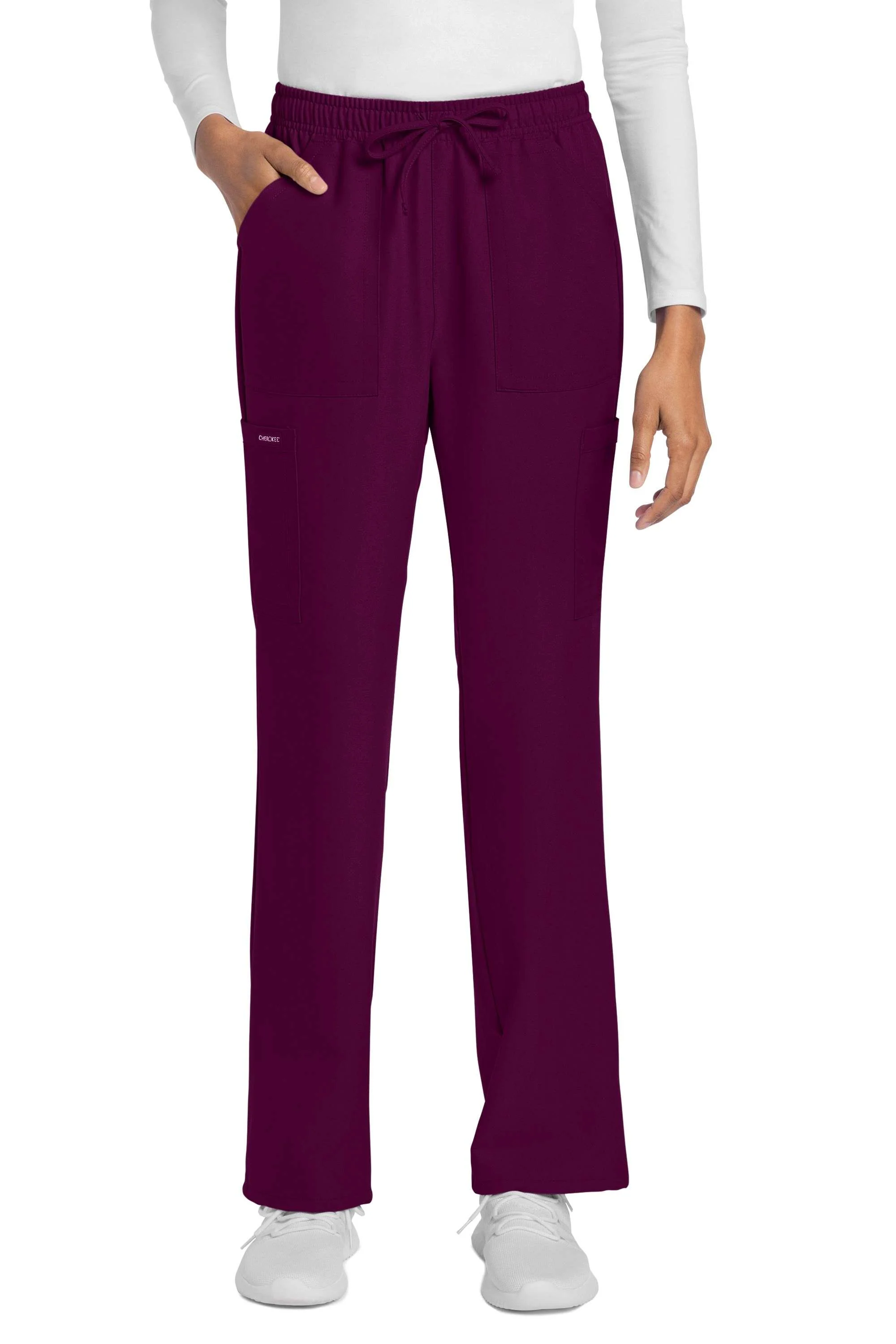 Cherokee Workwear Originals Ultra Women's 4-Pocket Drawstring Cargo Scrub Pants (CKE272A) - Image 13