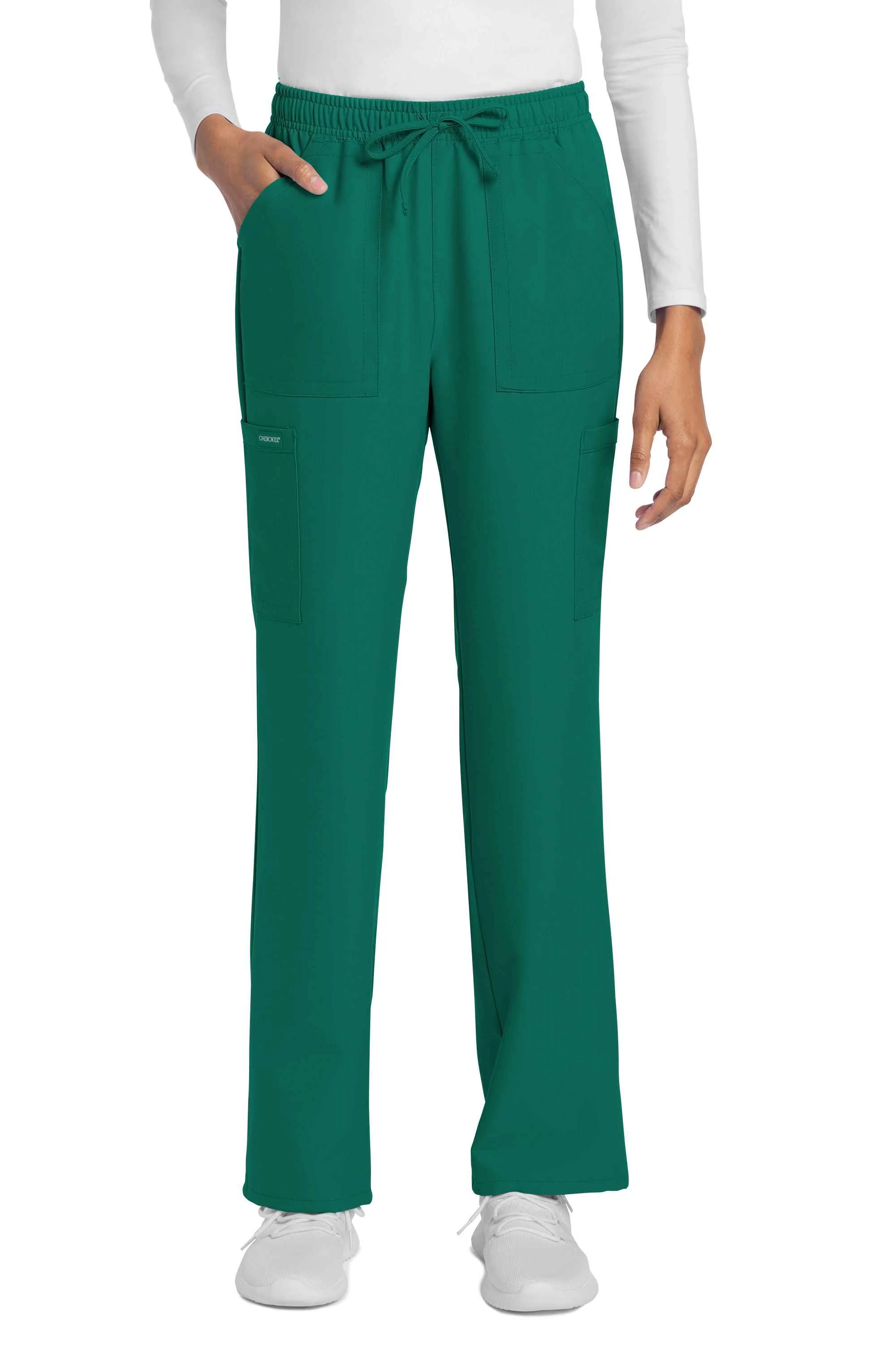 Cherokee Workwear Originals Ultra Women's 4-Pocket Drawstring Cargo Scrub Pants (CKE272A) - Image 6