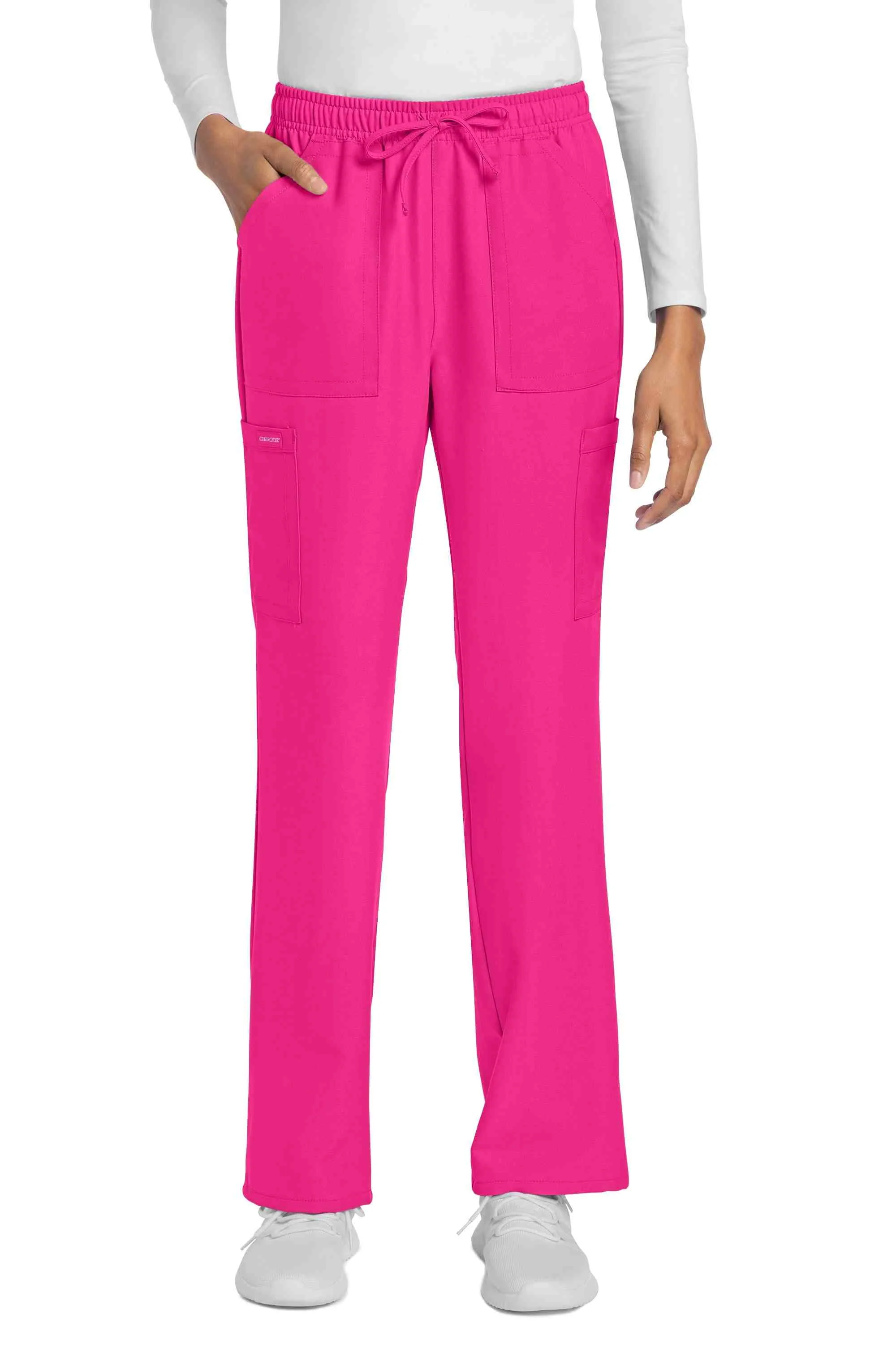 Cherokee Workwear Originals Ultra Women's 4-Pocket Drawstring Cargo Scrub Pants (CKE272A) - Image 8