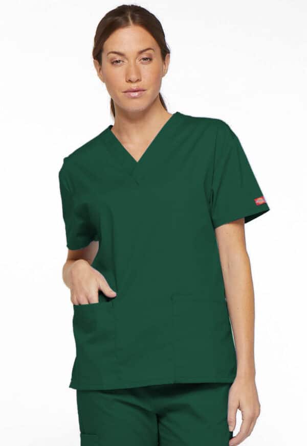 Dickies EDS Cotton Rich Unisex Scrub Top 86706 - Image 4