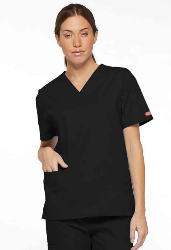 Dickies EDS Cotton Rich Unisex Scrub Top 86706 - Image 7