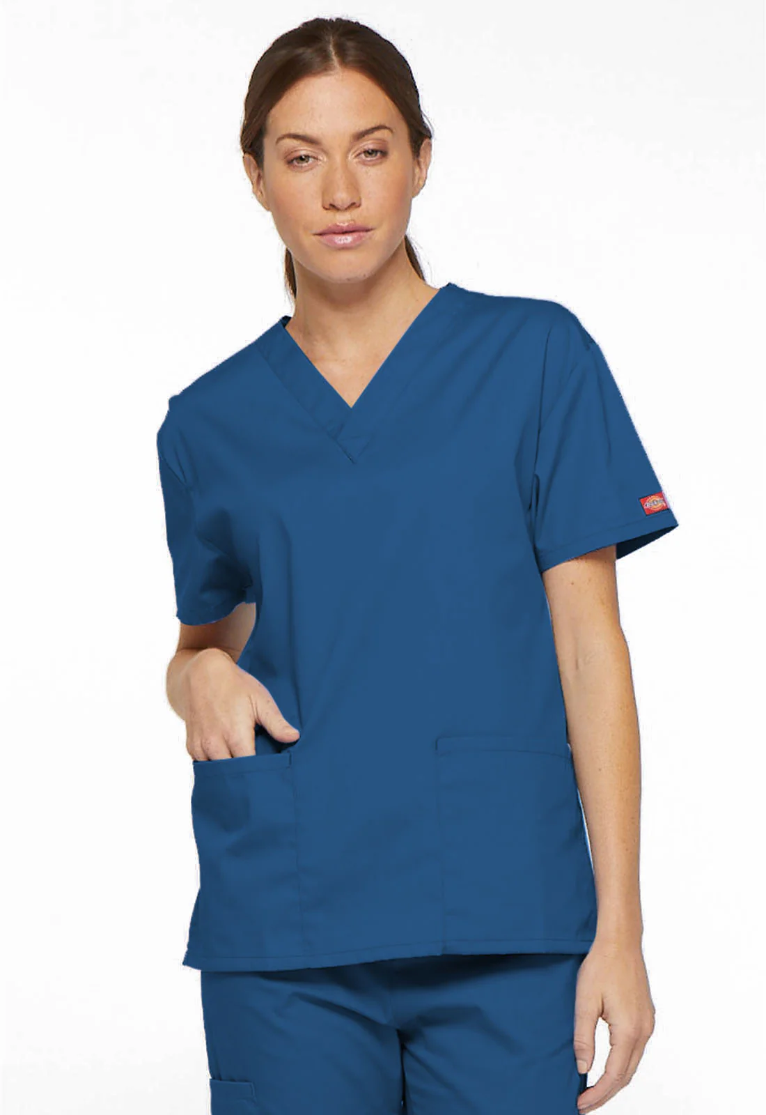 Dickies EDS Cotton Rich Unisex Scrub Top 86706 - Image 8