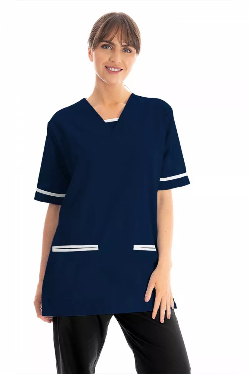 Key Scrubs Lightweight Scrub Top (White Trim) 534LW - Image 3