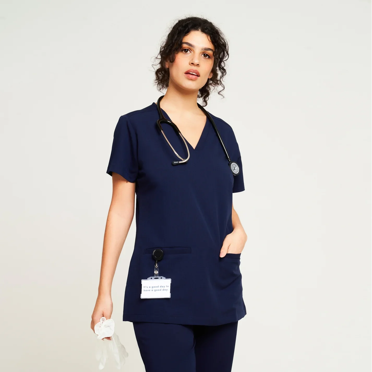 SIMKI Ari Two Pocket Ladies 4 Way Stretch Scrub Top - Image 13
