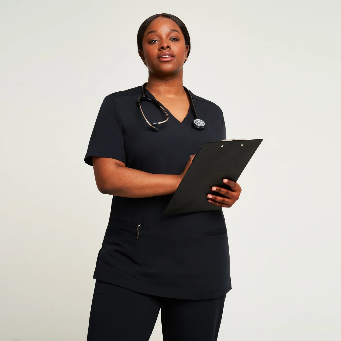 SIMKI Ari Two Pocket Ladies 4 Way Stretch Scrub Top - Image 8