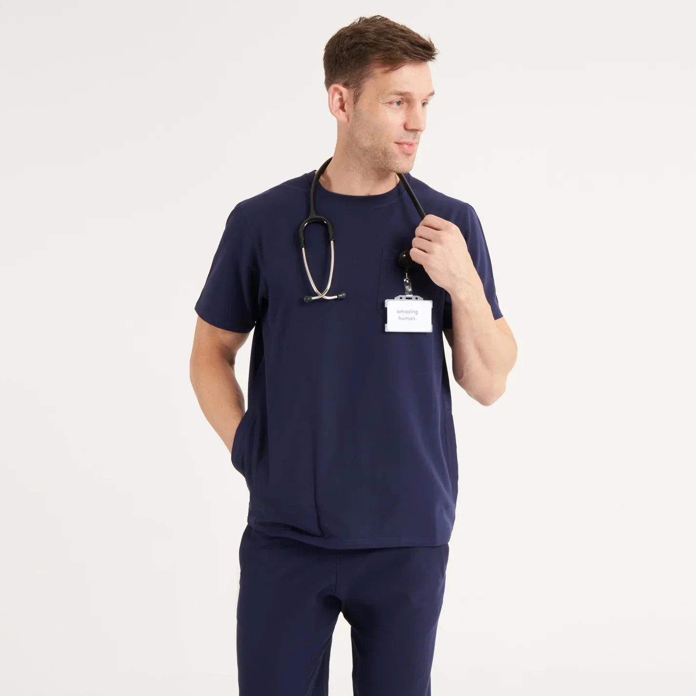 SIMKI Mens Miles Scrub Top - Image 5