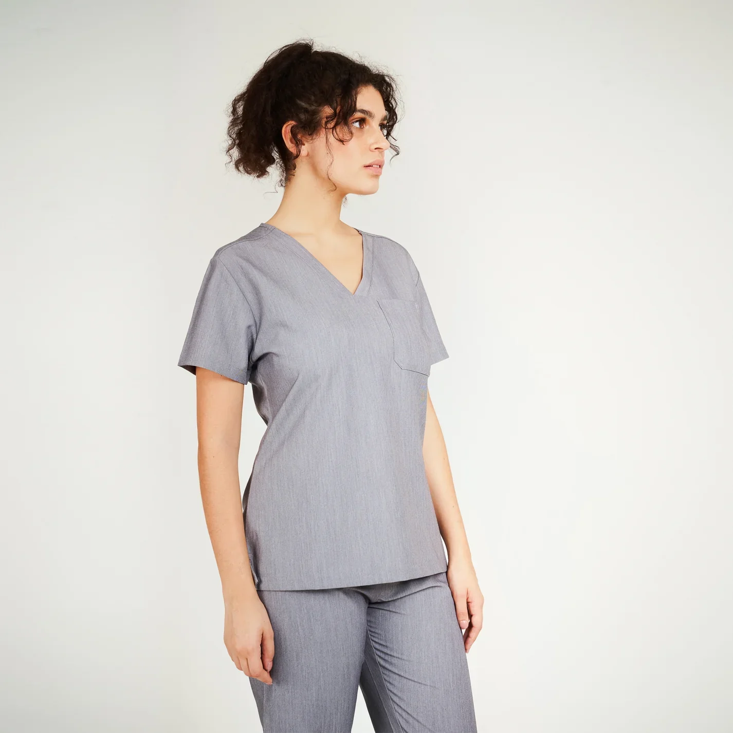 SIMKI Nova One Pocket Ladies 4 Way Stretch Scrub Top - Image 10