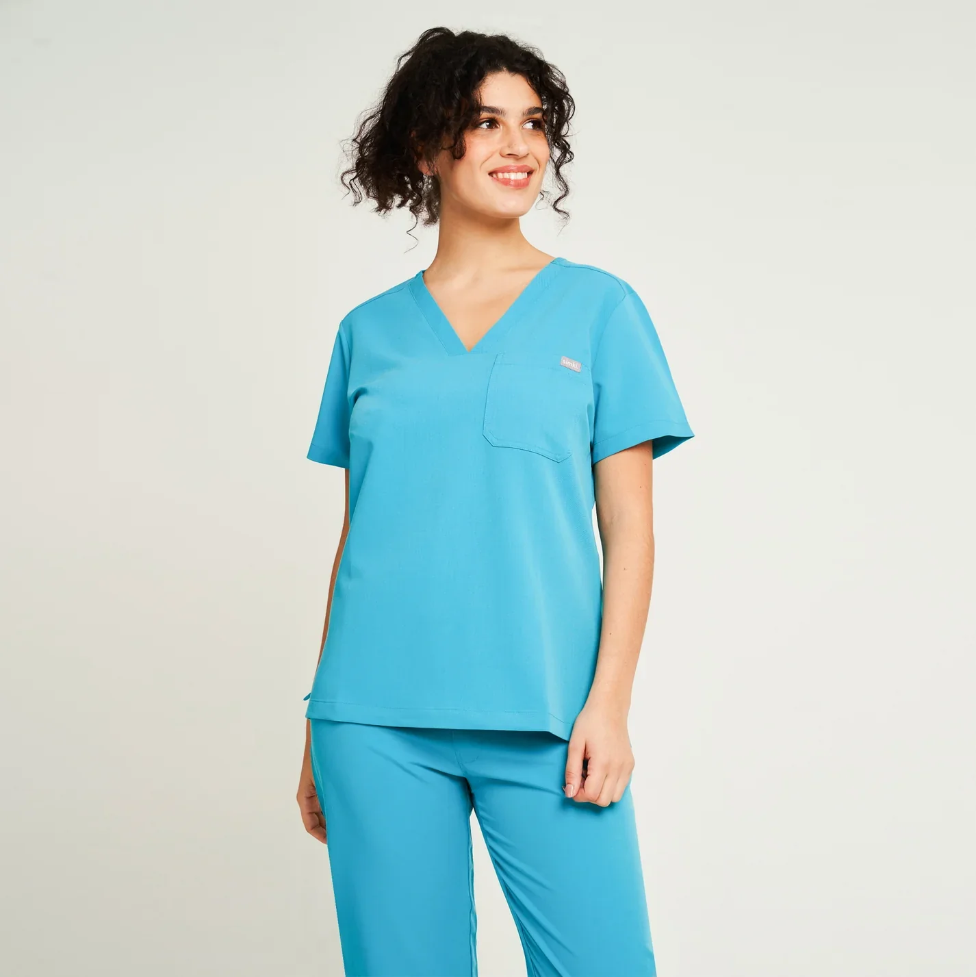 SIMKI Nova One Pocket Ladies 4 Way Stretch Scrub Top - Image 12