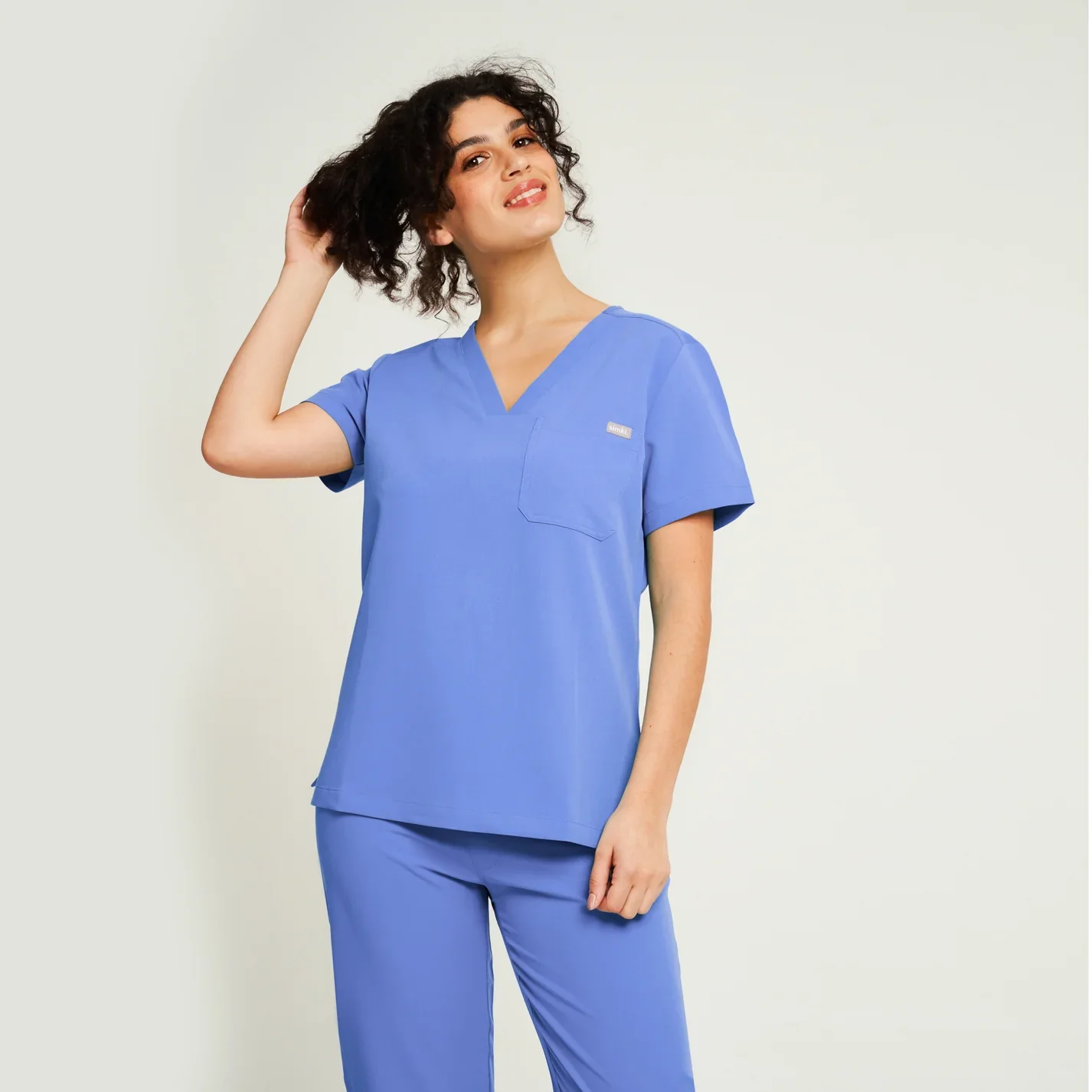 SIMKI Nova One Pocket Ladies 4 Way Stretch Scrub Top - Image 9